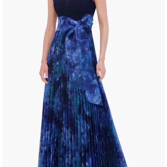 Eliza J Navy and Blue Floral Maxi Dress - Picture 3 of 4